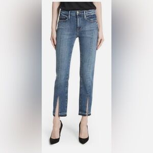 Frame Le Nouveau Straight Leg Split Hem Raw Hem - Size 29